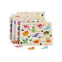 Gambar Grinnnie Wooden Peg Puzzle Toddlers 6 Pack Toddler Puzzles Set 3 4 5 Years Old Alphabet Number Shape Animal Dinosaur Vehicle Preschool Education Learning Puzzle Toys_ Girls And Boys dari Masuk Markett undefined 4 Tokopedia