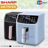Gambar AIR FRYER SHARP DIGITAL 5.5 LITER KF-DP55BK / KF-DP55BL 1575 Watt - BLUE dari 969 ELECTRONIC undefined 2 Tokopedia