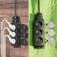 Gambar TANXIS Stop Kontak Outdoor IP54 Colokan Listrik dengan Penutup Cover - 1/2/3/4 Colokan - 3 colokan dari ibnugame undefined 3 Tokopedia