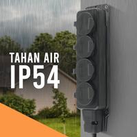 Gambar TANXIS Stop Kontak Outdoor IP54 Colokan Listrik dengan Penutup Cover - 1/2/3/4 Colokan - 3 colokan dari ibnugame undefined 4 Tokopedia