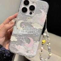 Gambar ◤NEW◢ Dreamy Sky Moon Cloud Case with Phone String (XR 11 12 13 14 15 PRO PROMAX) dari lilsisterstuffs undefined 1 Tokopedia