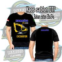 Gambar Kaos excavator Komatsu pc200sablon/Kaos distro alat berat/kaos polos - Hitam, S dari Mabez 6 OLLSHOP undefined 1 Tokopedia