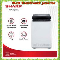 Gambar Mesin Cuci SHARP 7 kg Top Load ES-G876P-GY Quick Wash Series dari Mall Elektronik jakarta undefined 1 Tokopedia