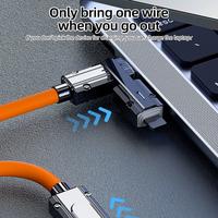 Gambar GOOJODOQ 4-in-1 Silicone USB Cable for Charging & Data Transfer USB 3.0 IP Type-C - Biru dari Goojodoq Professionals undefined 3 Tokopedia