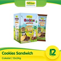 Gambar MILNA biskuit snack camilan anak Cookies Sandwich Keju / Coklat 12X24G - sandwich keju dari Latopia All Store undefined 3 Tokopedia
