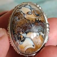 Gambar CINCIN BATU AKIK KARANG NUNGGAL MOTIF NATURAL dari Pantesshop88 undefined 1 Tokopedia