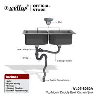 Gambar Wellup Bak Cuci Piring Kitchen Sink Wastafel Dapur Stainless W05-8050A - JSM Supermarket Bahan Bangunan - SINK dari JSM Supermarket Bahan Bangunan undefined 2 Tokopedia