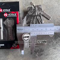 Gambar Anak kunci silinder pintu NICOLE 6 kunci pintu 60mm / High Quality dari Tokobangunanmedan undefined 3 Tokopedia
