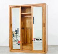 Gambar Lemari Pakaian Jati 3 Pintu Sliding Lemari Baju Kayu Jati Terbaru dari Multi Jaya Furniture_NEW undefined 3 Tokopedia