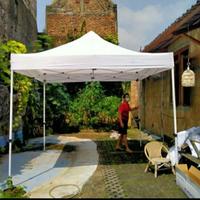 Gambar Tenda lipat premium uk 3x3 full dinding 3 sisi ket 1.2 wtrprof (putih) dari PASAI STORE. undefined 2 Tokopedia