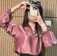 Gambar ATASAN KEMEJA WANITA SILK SATIN Fashion Wanita Baju Atasan Wanita Trendy Terbaru Kekinian - PINK, All Size dari RSF COLLECTION 1 undefined 5 Tokopedia