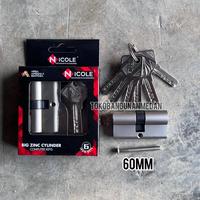 Gambar Anak kunci silinder pintu NICOLE 6 kunci pintu 60mm / High Quality dari Tokobangunanmedan undefined 2 Tokopedia