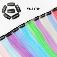 Gambar Hair clip Glowing Warna Wig Rambut Palsu Wanita On Berkilau Rambut Palsu Warna glow in the dark DIY Untuk Wanita hair Extention Highlight Lurus Bercahaya Potongan Rambut 50cm - Putih dari irithel88 undefined 5 Tokopedia