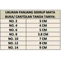 Gambar Skrup Mata Buka Tanda Tanya Sekrup Hak Buka No 1 2 3 4 5 6 8 10 12 14 - No 2 dari 59 Martt undefined 5 Tokopedia