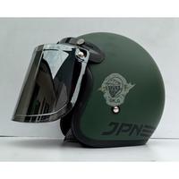Gambar Helm Bogo JPN Hijau Army Dof kaca datar -Helm Bogo Dewasa - Cembung hitam, XL dari SiK-Q Store29 undefined 5 Tokopedia