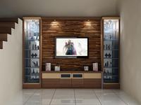 Gambar backdrop tv minimalis / rak tv / panel / kisi kisi/ meja tv dari zain interior design undefined 3 Tokopedia