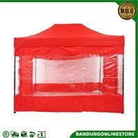 Gambar Tenda Bazar 3 x 2 Meter Dengan Tutup Soleil Tenda Gazebo Lipat Dengan Sidewall Tenda Jualan Tertutup Merah dari BandungOnlineStore_NEW undefined 1 Tokopedia