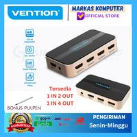 Gambar Vention HDMI Splitter 1 in 2 out 4 out HDMI Duplicate Screen - 1 IN 2 OUT dari MARKAS KOMPUTER STORE undefined 1 Tokopedia