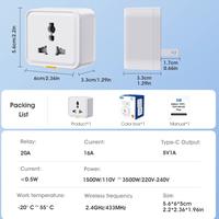 Gambar Smatrul Stop Kontak Travel Tuya Smart Home UK Plug Socket to UK EU US Universal Power Monitor 16A WiFi Travel Adapter Voice Works With Alexa Google Home | 2.022.0410 | MG-CZ109W-WIF-16A-POW-WN dari More More More More undefined 3 Tokopedia