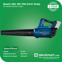 Gambar Bosch Brushless Blower / Blower Angin Baterai 18V GBL 18V-750 (Unit Only) - Unit Only dari Teknikmart undefined 2 Tokopedia