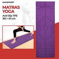 Gambar TaffSPORT Matras Yoga Mat Karpet Yoga Anti Slip TPE 183x61cm - PROlite - Hitam dari Indi Com_NEW undefined 3 Tokopedia