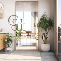 Gambar CSL Cermin Gantung Frameless Cermin Dinding Cermin Badan Cermin Dinding Aesthetic Full Body - Putih dari CSL Mirror and Frame undefined 2 Tokopedia
