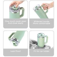 Gambar TYESO - TUMBLER CUP GAGANG JUMBO 1200 ML THERMOS HANDLE VACUUM INSULATED TAHAN PANAS DAN DINGIN - BLUE + RUBBER dari WNG Official Store undefined 5 Tokopedia