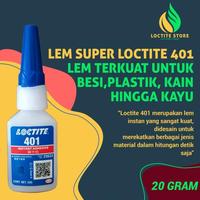 Gambar Lem Terbaik! Perekat INSTAN BENING LOCTITE 401 UNTUK PLASTIK BESI KAIN KULIT DAN KAYU - 20 GRAM dari Fiara Olshop undefined 1 Tokopedia