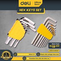 Gambar Deli Set Kunci L 8/9 Pcs Ukuran 1.5-10mm Perkakas Ujung Rata DL23000X - 8 Pcs dari Deli Tools Official Store Surabaya undefined 1 Tokopedia
