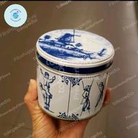 Gambar Stroopwafels original Belanda kemasan kaleng Holland Amsterdam Delft Blue souvenirs - DELFT BLUE dari Filoshopper's Store undefined 4 Tokopedia