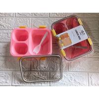 Gambar LUNCH BOX 3 SEKAT / LUNCH BOX JEON 3 SEKAT/ KOTAK BEKAL 3 SEKAT dari Barangrumah Shop undefined 4 Tokopedia