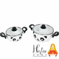 Gambar [SEDIA] Panci Hello Panda 18 24 cm Stainless Steel Tutup Kaca - 18cm dari Menjadi Besar undefined 4 Tokopedia