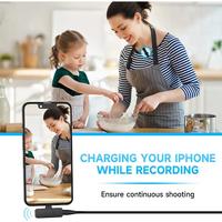 Gambar Microphone wireless lavalier type radio microphone live broadcast anchor recording equipment internet celebrity eating and broadcasting noise reduction Wireless microphone video - IOS 2 MIC dari rois-25 undefined 1 Tokopedia