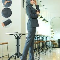 Gambar blazer wanita abu seragam guru abu seragam dinas asn baju kantor abu seragam dinas pemda Kerja Panjang - ABU, s-xxl dari SETYO WATI SHOP undefined 5 Tokopedia