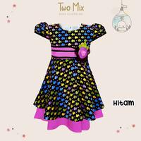 Gambar Two Mix Baju Anak Perempuan - Dress Anak Cantik Bahan Satin Usia 1-12 Tahun Y849 Gaun Hitam Katun Merah Lengan Anak-Anak - Merah, 2 dari Two mix undefined 3 Tokopedia