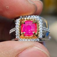 Gambar Natural HQ Batu Fresh Color Good Luster Pinkish Red Ruby Burma Birma Myanmar Heated-a 1.01 cts dari The Luffy Permata undefined 2 Tokopedia