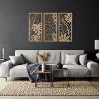 Gambar Hiasi Dinding Anda dengan Daun Monstera yang Menawan | Monstera Wall Art Panels | Dekorasi Ruang Tamu Botani dari Katumiri Art undefined 3 Tokopedia