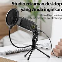 Gambar Bonuskan Olyps Microphone Condenser Live Karaoke Recording Equipment Poble Whth Tripod & Pop - US19-Black dari Marvel Trendy undefined 2 Tokopedia