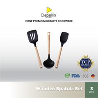 Gambar Debellin Spatula Set 3 Pcs Spatula Silicon With Wooden handle Food Grade dari Homesupermart_NEW undefined 2 Tokopedia