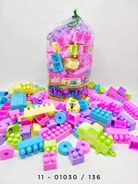 Gambar Mainan Brick Balok Susun Anak DIY Ukuran Besar Mr Block Bisa Pilih Isi di Varian - 136 Pcs dari EAZYTOYS undefined 4 Tokopedia