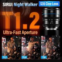 Gambar SIRUI Nightwalker 75mm T1.2 S35 Manual Focus Cine Lens Sirui Night walker 75 mm T1.2 Super35 GARANSI RESMI - Black, Sony E- Mount dari CAMERA CO ID undefined 4 Tokopedia