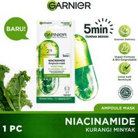Gambar Garnier 2% Niacinamide Kale Ampoule Concentrated Tissue Sheet Mask 15gr Masker Kertas Wajah Kulit Berminyak Purifying Vegan Atasi Oily Acne Prone Skin like Sensatia Botanicals Clarifying Cica The Saem Natural Green Tea You Bubble Moisturizer The Lift Job - November 2024 dari Janji Pelangi Dari Tuhan Kita undefined 4 Tokopedia