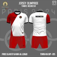 Gambar Setelan Jersey kontingen timnas Indonesia 2024 baju kaos badminton free custom nama - Putih, XS dari kaosjerseytokobaru undefined 4 Tokopedia