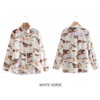 Gambar Baju Atasan Wanita Blouse Lengan Panjang Casual Hitam , Leopard dari saluvstore undefined 5 Tokopedia