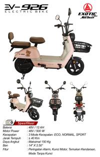 Gambar EXOTIC EV-926 PACIFIC BIKE SEPEDA LISTRIK TERMURAH - Merah Muda dari Hapemall.id undefined 4 Tokopedia