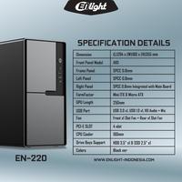 Gambar ENLIGHT EN-220 Case M-ATX PSU 300W Mid Slim USB3.0 Casing EN220 dari Starcomp Origin undefined 2 Tokopedia