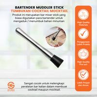 Gambar Tumbukan Mojito Bartender Stainless Muddler Bar Mixer Stick Manual dari Kopi Simbah Coffee Tools undefined 1 Tokopedia