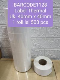 Gambar LABEL STIKER THERMAL 40 X 40 mm - 40x40 mm 1 roll isi 500 pcs dari barcode1128 undefined 1 Tokopedia