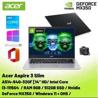 Gambar ACER ASPIRE 5 SLIM A514-54G-32GF Core i3-1115G4/8GB /SSD512GB - Black dari RR Numero UNO undefined 1 Tokopedia