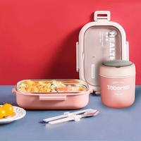 Gambar SET TEDEMEI LUNCH BOX SOUP BENTO KOTAK BEKAL MAKAN ALA KOREA ANAK - Biru dari katiefungstuff undefined 3 Tokopedia